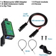 thumbnail image 2 of Motorcycle USB Charger SAE to USB Adapter  36W Dual USB Type C PD & Quick Charge 3.0 with Voltmeter & ON/Off Switch for Smart Phone Tablet GPS, 2 of 11