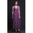thumbnail image 5 of Bimba Robe Longue Maxi à Bretelles Spaghetti Ajustables Imprimée d'Oiseaux, Tenue de Plage d'Été - Grand, 5 of 5