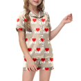 thumbnail image 1 of Luvoko Tween Children DIY Anniversary Print Pajama Set Short Sleeve Button Up Top And Shorts, 1 of 5