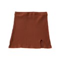 thumbnail image 3 of 2Pcs Kids Summer Outfit  Solid Color Ribbed Halter Neck Sleeveless Crop Tops + Short Slit Skirt for Girls  2-7 Years, 3 of 7