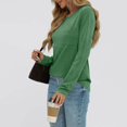 thumbnail image 4 of Timegard Long Sleeve Tops for Women Round Neck Causal Tunic T Shirts Comfy Solid Color Basic Tops, 4 of 8