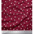 thumbnail image 1 of Tissu de Voile de Coton Rouge Pomme Point et Tissu Imprimé Floral par Yard 56 Pouces de Large, 1 of 1