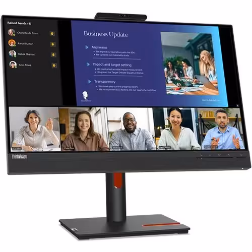 thumbnail image 4 of Lenovo ThinkVision T24v-30 24", 1920 x 1080, Raven Black, 63D8MAR3US, 4 of 5