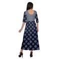 thumbnail image 4 of Moomaya Kurtis Imprimés Ligne A pour Femmes Kurta à Manches 3/4 Tunique d'Été, 4 of 5