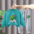 thumbnail image 3 of Pisexur Ensemble de Vêtements d'Automne pour Bébés Filles Garçons 2 Pcs Mode Décontractée Imprimé Mignon Manches Longues Col Rond Chandails en Molleton et Pantalons de Survêtement Ensemble de Survêtement pour Enfants Filles Garçons 3-8 Ans, 3 of 4