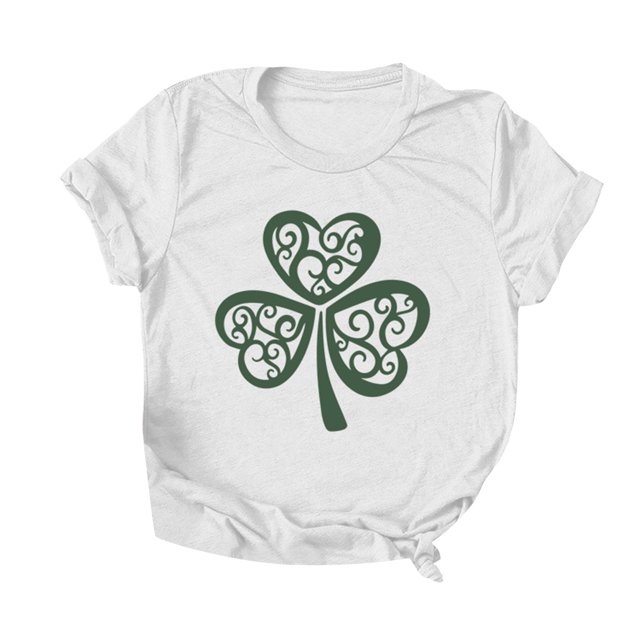 Hauts à Manches Courtes pour Femmes Mode Femmes T-shirt à Manches Courtes Imprimé de la Saint-Patrick Hauts Graphiques Fantaisie