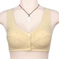 thumbnail image 4 of Timegard Plus Size Bras for Women Front Closure Button Wirefree Full Coverage Comfort Everyday Bras, 4 of 6