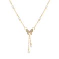 thumbnail image 2 of European and American Simple Light Luxury Butterfly Pearl Necklace, 2 of 6