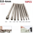 thumbnail image 2 of Bgsha 10Pc 0.8-4mm Rotary Burr Core Drill Bit Engraving 2.35mm For Glass Tile, 2 of 5