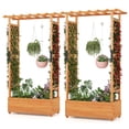 thumbnail image 1 of Gymax Lot de 2 Bacs de Jardin Surélevés Verticaux pour Plantes Grimpantes et Fleurs, 1 of 10