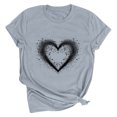thumbnail image 1 of Meichang Chandails de la Saint-Valentin pour Femmes, T-Shirts Graphiques Mignons avec Cœur d'Amour, T-Shirts Décontractés à Manches Courtes, Hauts Tee à Col Rond, Coupe Ample, Chemisiers de la Saint-Valentin, 1 of 2