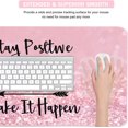 thumbnail image 4 of Extended Gaming Mouse Pad(35.4x15.7 in), Large Desk Pad Laptop Computer Keyboard Mat Waterproof Desk Decor Writing Pad for Work, Game, Office, Home - Pink Stay Positive, 4 of 5