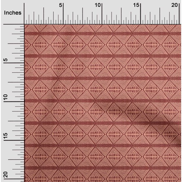 oneOone Viscose Chiffon Fabric Geometric Block Printed Craft Fabric BTY 42 Inch Wide