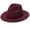 Wine, variant on Womens Fashion Classic Wide-Brim Floppy Panama Hat Belt Buckle Wool Fedora Hat