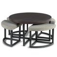 thumbnail image 3 of Steve Silver Yukon Table Basse à Base en Métal Noir avec Tabourets, 3 of 11