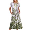 thumbnail image 1 of Robes pour Femmes Robe Imprimée à Col Rond et Manches Courtes pour Femmes, 1 of 1