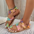 thumbnail image 2 of Kcodviy Spring and Summer Women Tan Sandals for Women Sandals Flat Bottom and Sandals Women Rubber Light Slip on Colorful Sandals Women Dressy Summer Knitting Cartoon Casual Style, 2 of 9