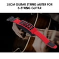 thumbnail image 3 of Guitar String Muter, 18cm Guitar Gear Fretboard Muting Wrap Punk Style String Dampener String Muter Guitar Fret Wrap Bass Guitar Strings with Fastener Design for 6 String Guitar, 3 of 7