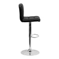 thumbnail image 4 of Heavenly Collections Adjustable Faux Leather Swivel Bar Stool, Set of 2, Black, Modern Style, 4 of 9