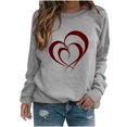 thumbnail image 2 of BVOFAR Chandails à Manches Longues de la Saint-Valentin pour Femmes Décontractés Mignons T-Shirts Graphiques Cœur d'Amour Tendance Col Rond Hauts 2025, 2 of 3
