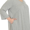 thumbnail image 4 of White Mark Tunique à Manches 3/4 pour Femmes, Taille Empire, Col en V, 4 of 6