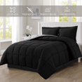 thumbnail image 1 of Mocassi Reversible 3-Piece Comforter Set with Matching Shams, Two Colors in One for Ultimate Versatility and Style, Full/Queen, Black/Silver, 1 of 6