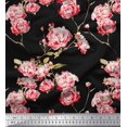 thumbnail image 1 of Soimoi Rayon Fabric Flower & Leaves Watercolor Fabric Prints by Yard 56 Inch Wide, 1 of 3