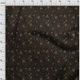 thumbnail image 4 of oneOone Velvet Brown Fabric Floral Craft Projects Decor Fabric Printed By The Yard 58 Inch Wide, 4 of 5
