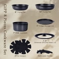 thumbnail image 2 of GIPP 8pcs Ceramic Cookware Sets with Removable Handle,Oven & Dishwasher Safe,Pots and Pans Set Non Stick,Induction Cookware, 2 of 10