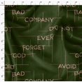 thumbnail image 4 of Soimoi Green Heavy Satin Fabric Floral Alphabet Text Printed Fabric 1 Yard 54 Inch Wide, 4 of 5