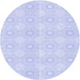 thumbnail image 1 of Ahgly Company Tapis d'Intérieur Rond Lavable en Machine Lavande Bleu Transitionnel, 5 Pieds Rond, 1 of 7