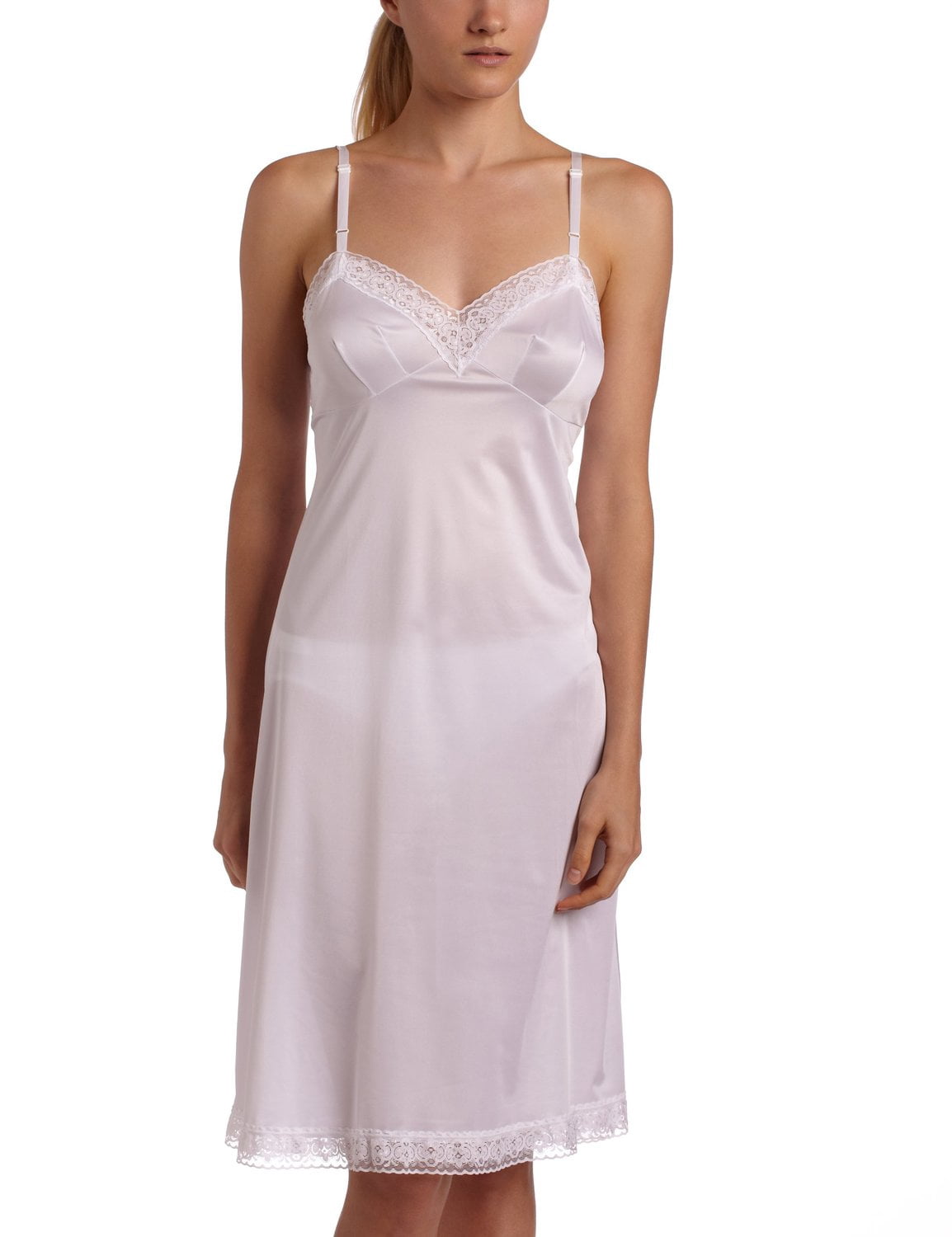 Vanity Fair Womens Rosette Lace Full Slip, 38-26 Length, Star White