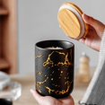 thumbnail image 4 of Ceramic Sugar Bowl with Bamboo Lid Home Decor Jars for Organization, 4 of 8
