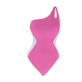 thumbnail image 4 of Diufon Women's Swimsuit Trendy Color Block Single Shoulder Backless Bathing Suits Summer Beach Sport Swimwear, 4 of 5