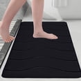 thumbnail image 4 of Fridja Washable Bathroom Mat, Memory Foam Bath Mat for Bathroom, Absorbent Bathroom Rug Non-Slip Rubber Back, 15.7''x23.6'', Black, 4 of 5