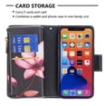thumbnail image 3 of Compatible with  13 Detachable Magnet Zipper Wallet Leather Case Cash Pocket with Multiple Card Slots Holder Wrist Strap Removable Cover, 3 of 8