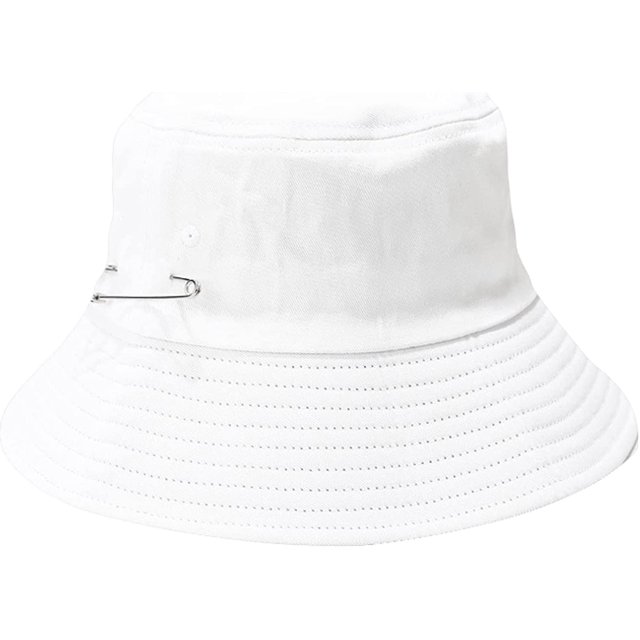 LinYooLi Grand Chapeau Seau pour Femmes Chapeau de Pêcheur à Large Bord Unisexe Couleur Unie avec Sangle de Menton Réglable Décoration