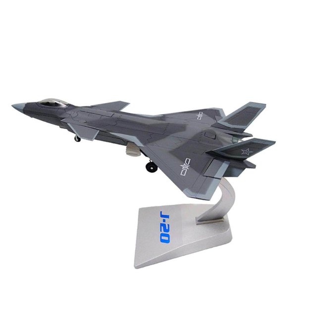 Maquette d'Avion de Chasse J-20 à l'Échelle 1:72, Camouflage, Modèle d'Avion de Chasse en Alliage pour Enfants, Jouets