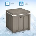 thumbnail image 2 of Gymax Glacière de Patio 10 Gallons pour Glaçons, Table Tabouret de Rangement avec Poignée, Brun, 2 of 10