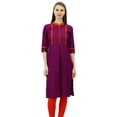 thumbnail image 2 of Phagun Kurti Droite à Col Mandarin pour Femmes, Robe Ethnique Indienne de Designer, 2 of 2