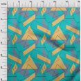 thumbnail image 2 of oneOone Organic Cotton Voile Fabric Rectangle & Triangle Geometric Printed Fabric 1 Yard 42 Inch Wide, 2 of 4
