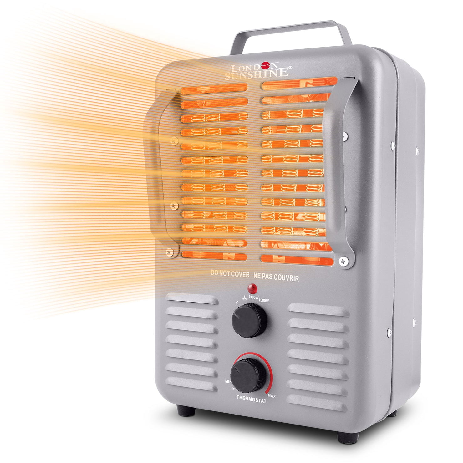 London Sunshine Milkhouse Utility Electric Portable Heater with Steel Body and Thermostat