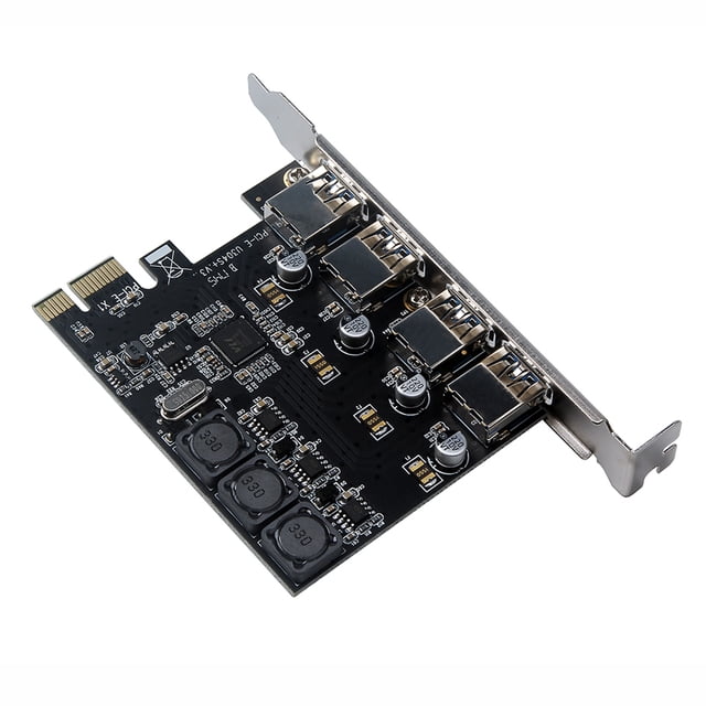 Adaptateur Convertisseur PCI-E à Quatre Ports USB 3.0 Super Rapide 5Gbps