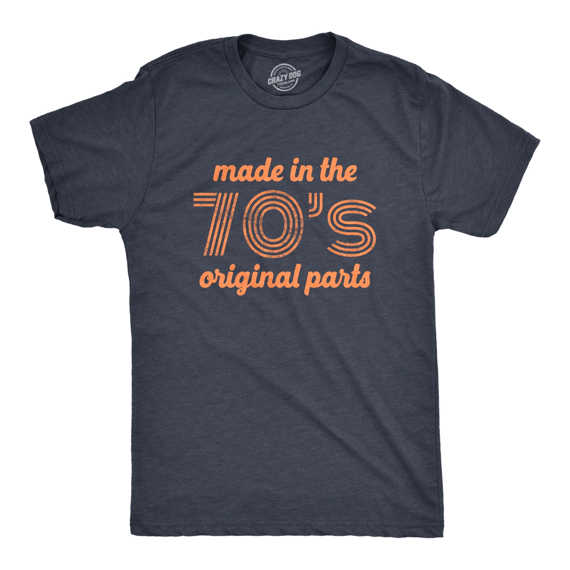 Mens Made In The 70s Original Parts T Shirt Funny Age Birthday