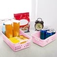 thumbnail image 4 of PRETXORVE Small Desktop Storage Basket European Blue Remote Control Storage Household Drains Basket, 4 of 6