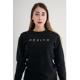 thumbnail image 1 of Revive Loungewear Deux Pièces Ensemble de Salon Sweat-Shirt Col Rond et Pantalon de Jogging pour Femmes - Noir, Grand, 1 of 5