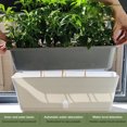 thumbnail image 4 of Self-Watering Rectangular Plant Pot - Indoor/Outdoor Flower & Vegetable Planter with Drainage Holes, Durable Gardening Container, 4 of 6