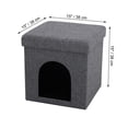 thumbnail image 2 of ITY International - Foldable Ottoman/Footrest with Pet Hideout, 15"x15"x15", Gray, 2 of 2