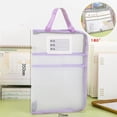 thumbnail image 2 of SLYNSHome Mesh Zipper Pouch,Large File Bag with Handle, A3 Size Foldable Document Storage Tote Bag for Puzzle Project/Cross Stitch/Travel/Office - Purple, 2 of 6