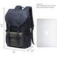 thumbnail image 2 of KAUKKO Laptop Outdoor Backpack, Traveling Rucksack Fits 15.6 Inch Laptop(5-5-Blackgreen), 2 of 5